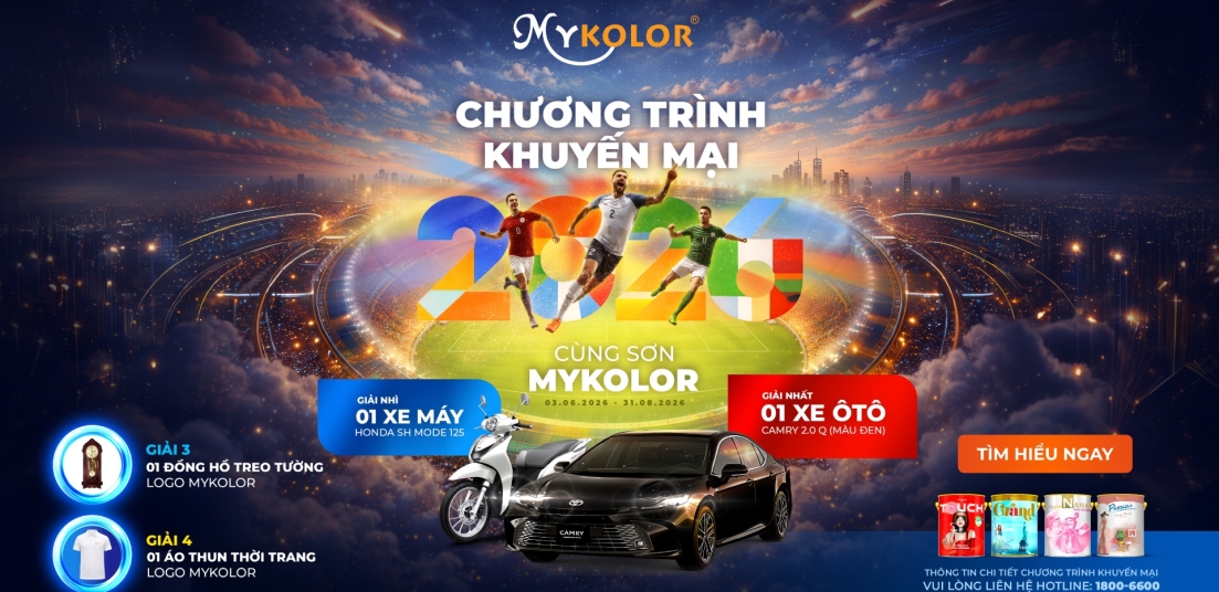 Chương trình khuyến mại 2026 cùng sơn Mykolor